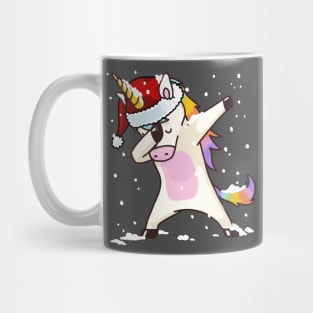 Dabbing Unicorn Shirt Hip Hop Dab Santa Hat Christmas Shirt IV Mug